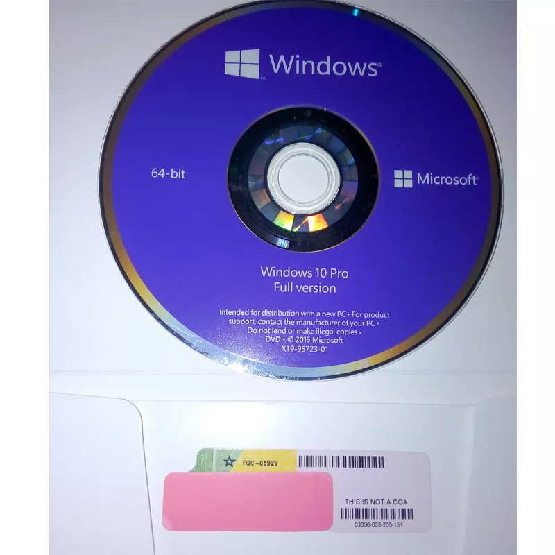 OEM mordu pro par 64 de responsable de la génération du système de Microsoft Windows 10 - disque de PC