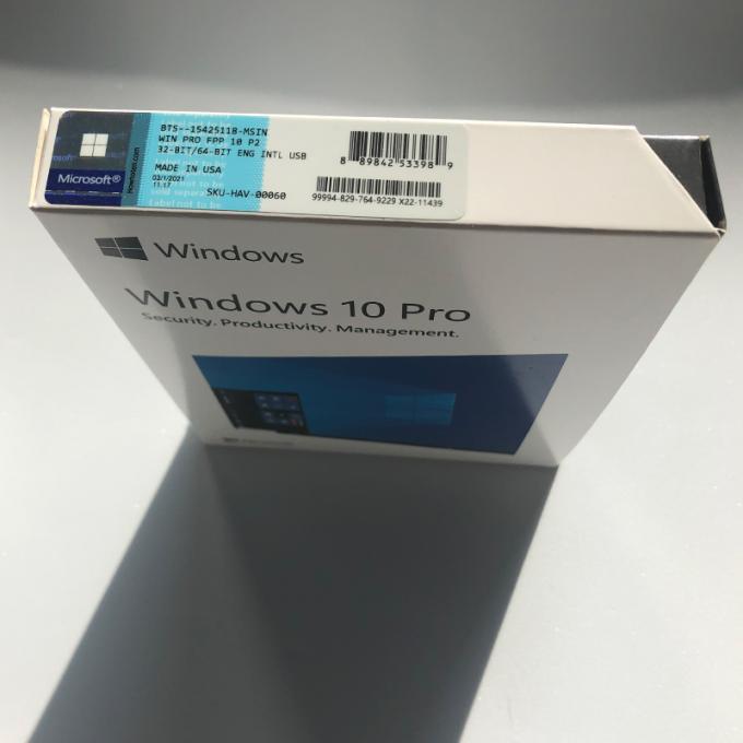 Pro pleine boîte professionnelle USB de vente au détail de la version 64bit de Windows 10 + clé de permis